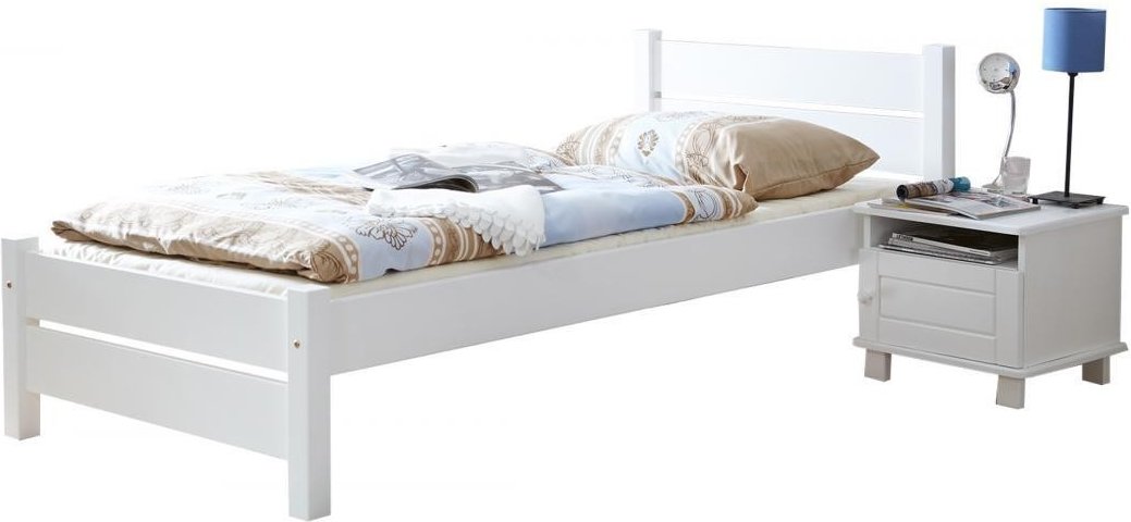Einzelbett "Bora" 90x200 weiß