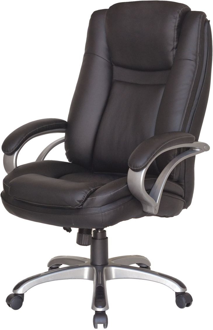 BRUNO-XXL Chefsessel, Kunststoff grau pulverbeschichtet, Kunstleder schwarz