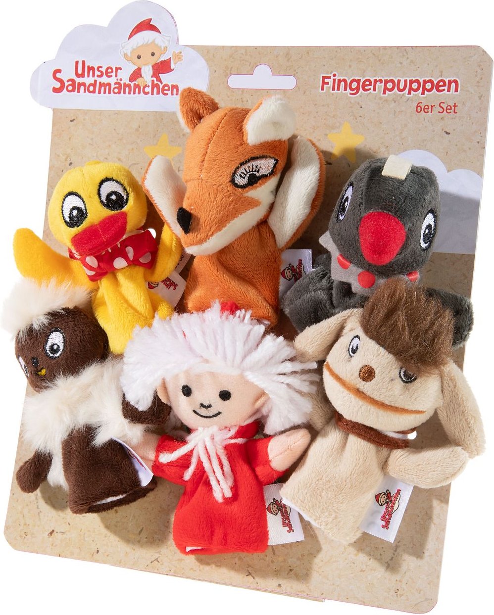 Thumbnail - SANDMANN Fingerpuppen 6-fach sortiert