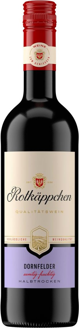 Rotwein Dornfelder halbtrocken - 6er Karton