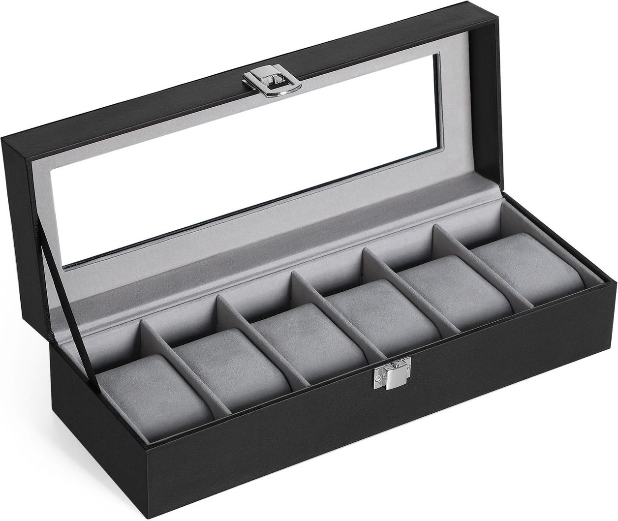 Thumbnail - Uhrenbox, Schwarz, 30,2 x 20,2 x 8 cm