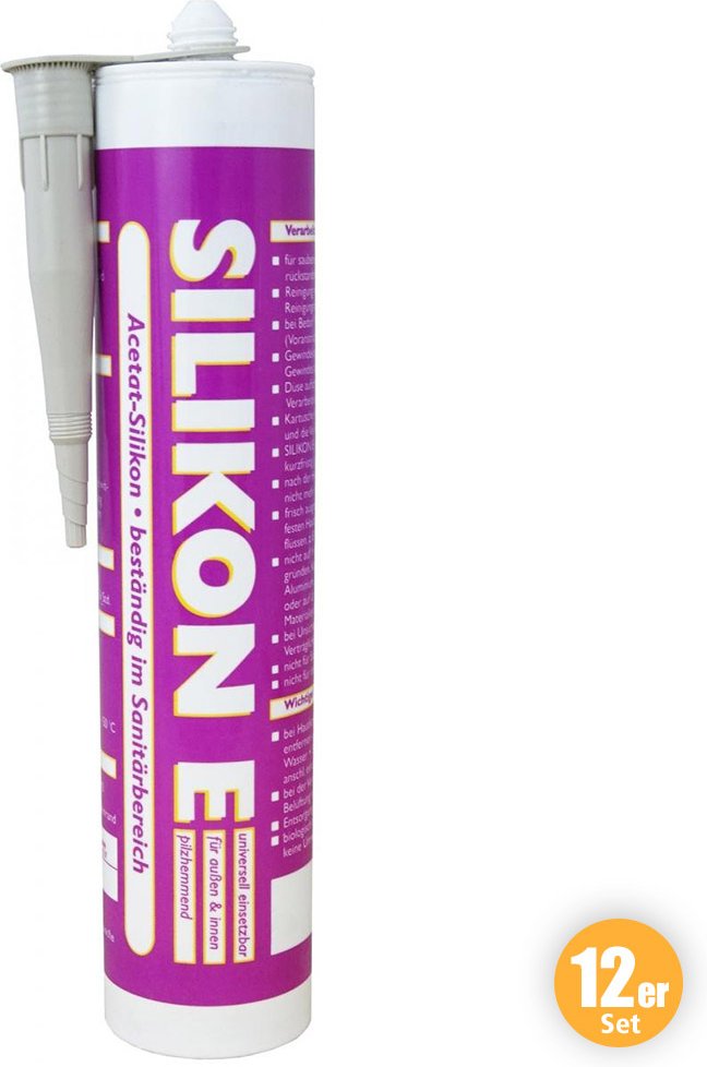 Thumbnail - Silikon Fugendicht, Manhattan, 310 ml 12er Set