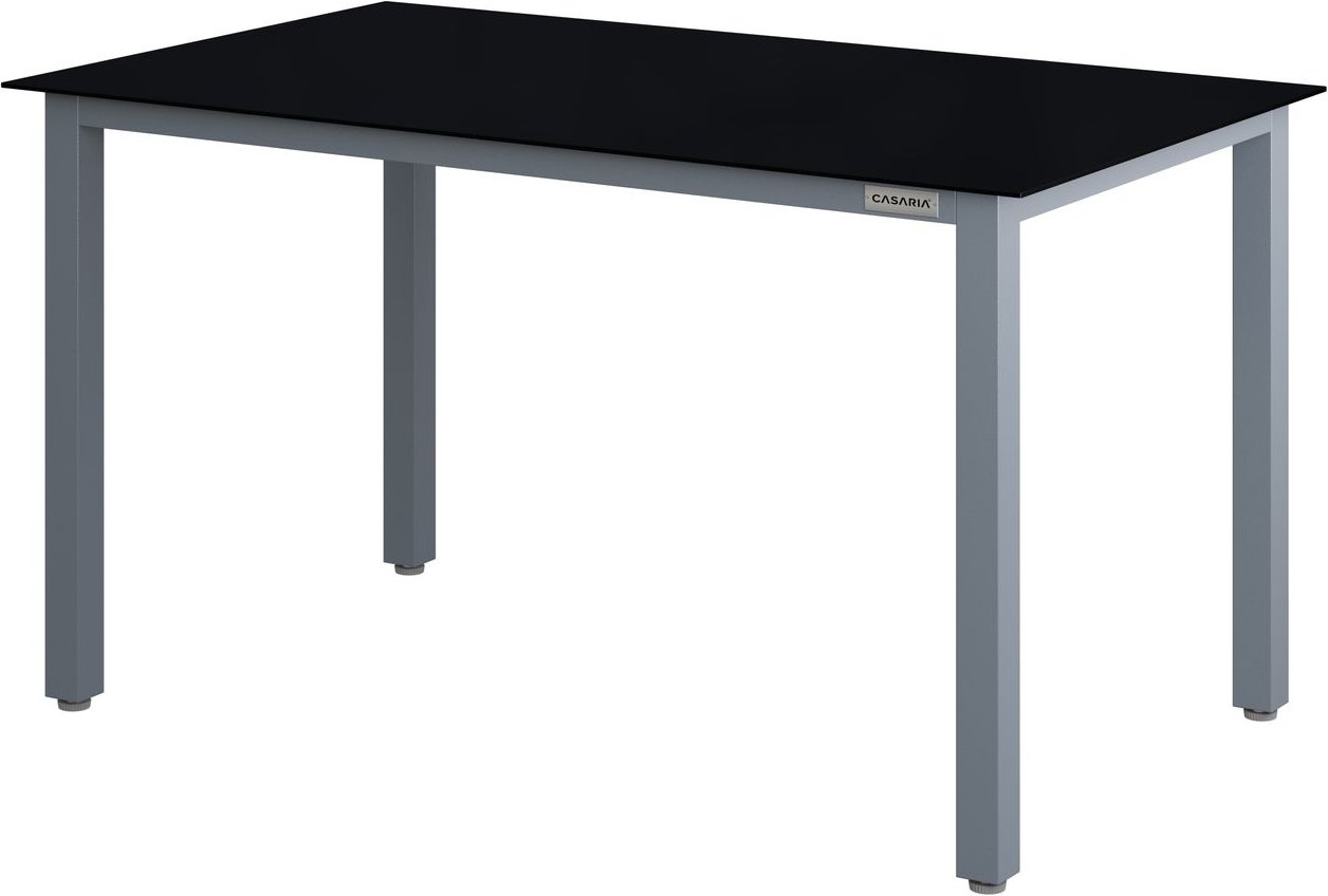 Casaria Gartentisch Bern Silber Alu 150x90x75cm