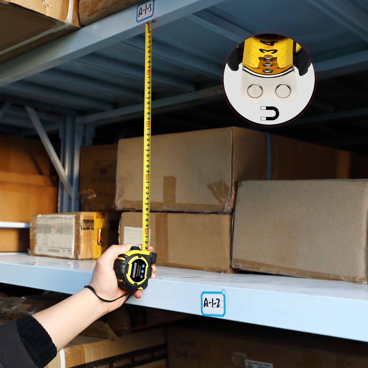 Maßband 10m schwarz gelb