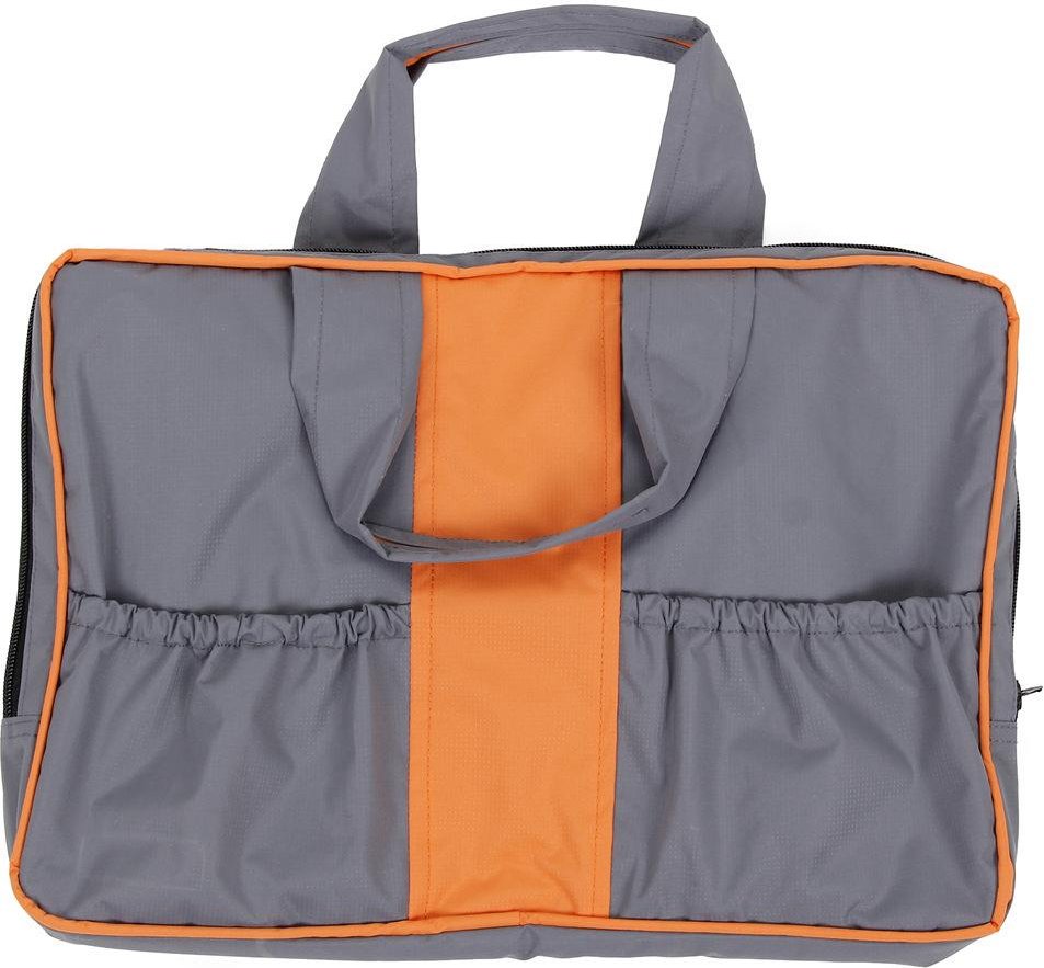 Autoschondecke,grau/orange mit Tasche