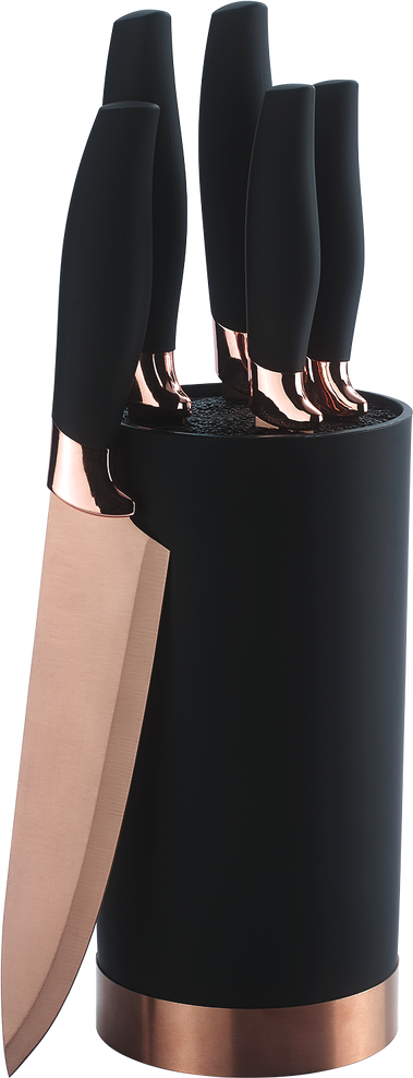 6tlg. Küchenmesserset QUISIN inkl. Messerblock