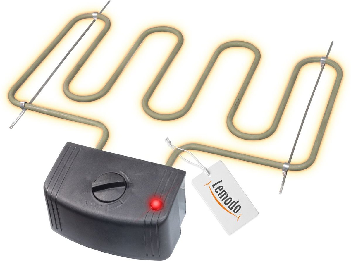 Elektrische Heizspirale für Räucherofen 2000 W, Heizschlange mit Temperaturregler