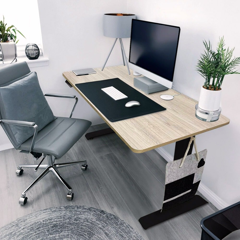 Thumbnail - Höhenverstellbarer Schreibtisch elektrisch LUMINA - 160 x 80 cm Eiche