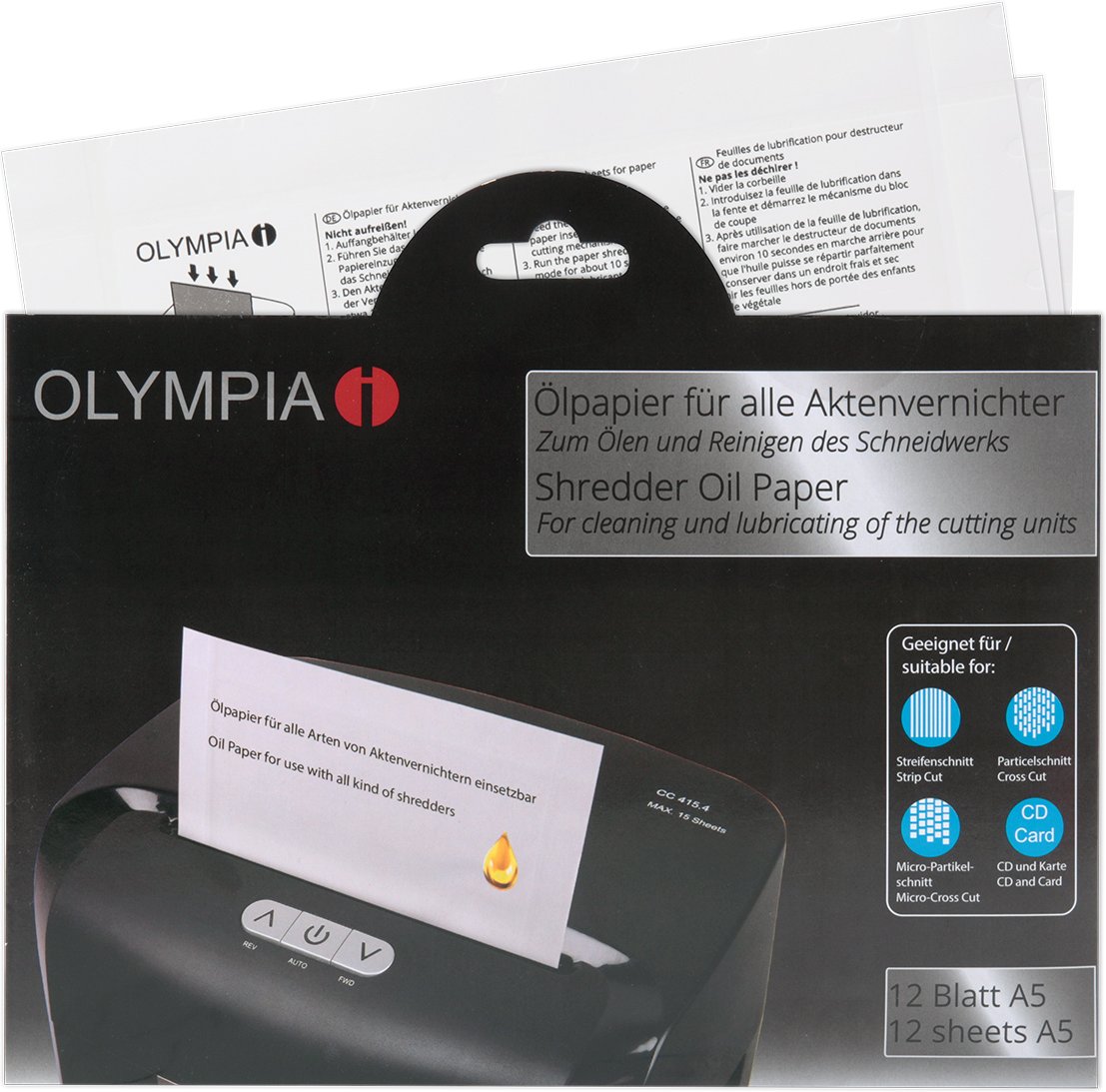 Ölpapier OLYMPIA für Aktenvernichter, 12er