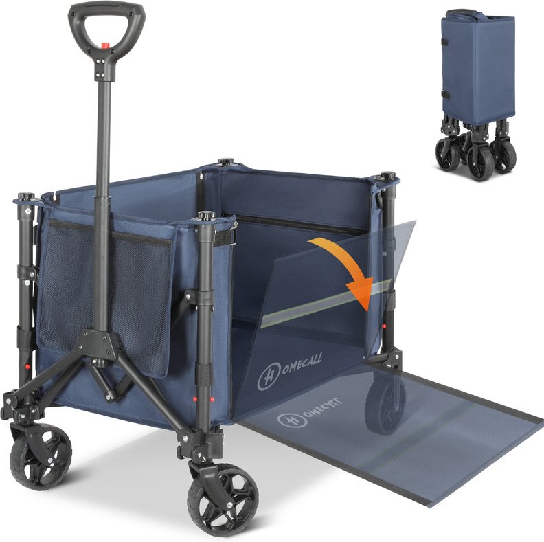 Thumbnail - HOMECALL Bollerwagen Handwagen, 120L Erweiterbare Kapazität, bis 100KG, Für Einkaufen Camping Dogs