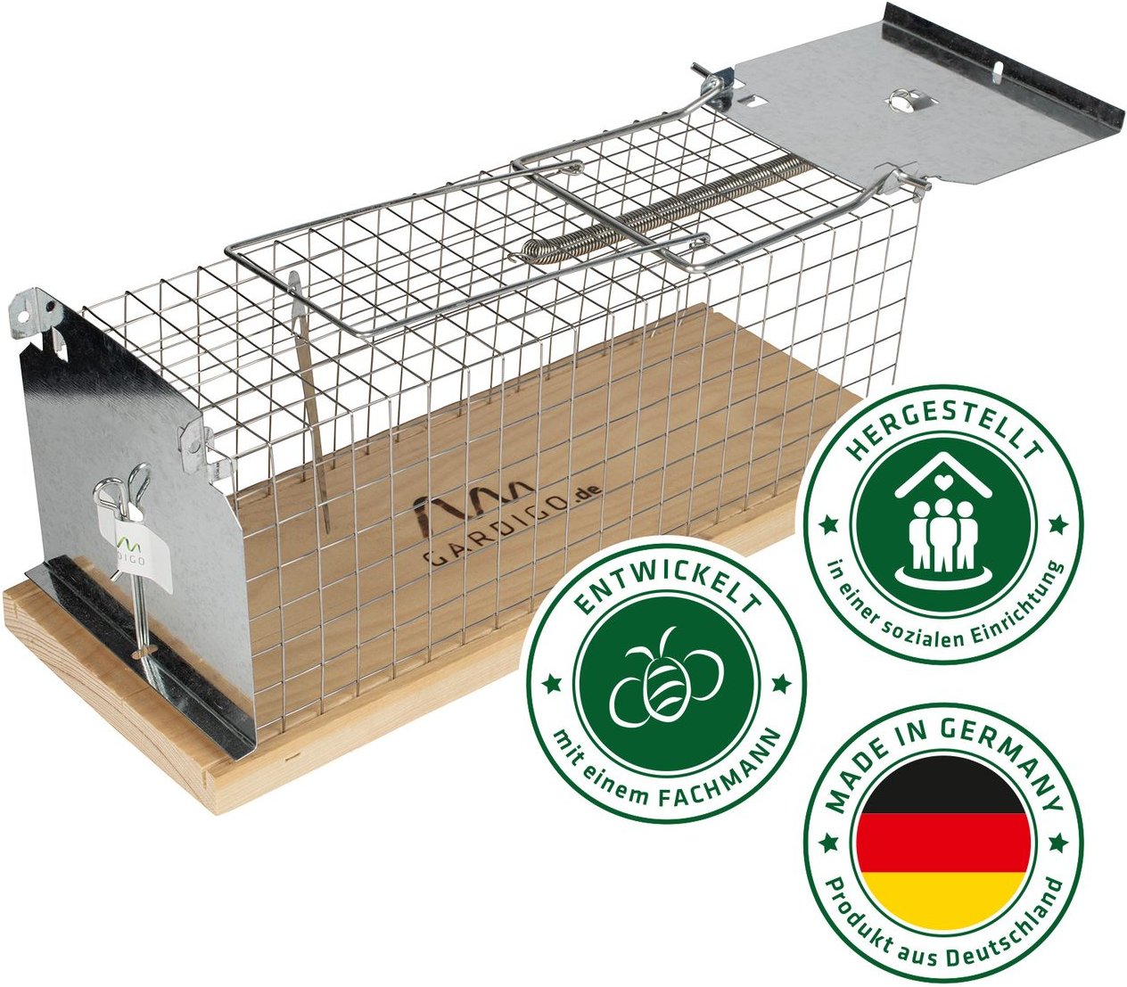 Gardigo Lebend-Rattenfalle Käfig Made in Germany