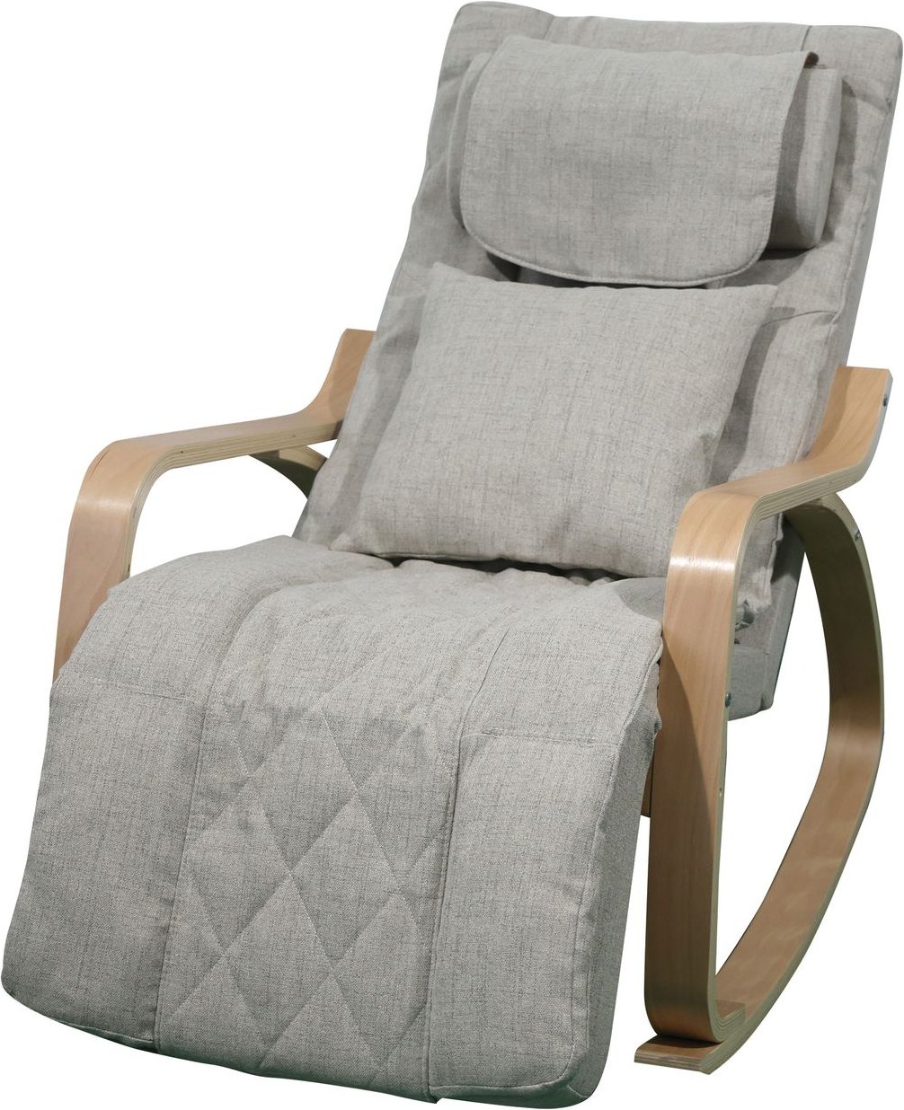 Elektrischer Massage-Schaukelstuhl, ca. 126 x 64 x 81 cm - Beige