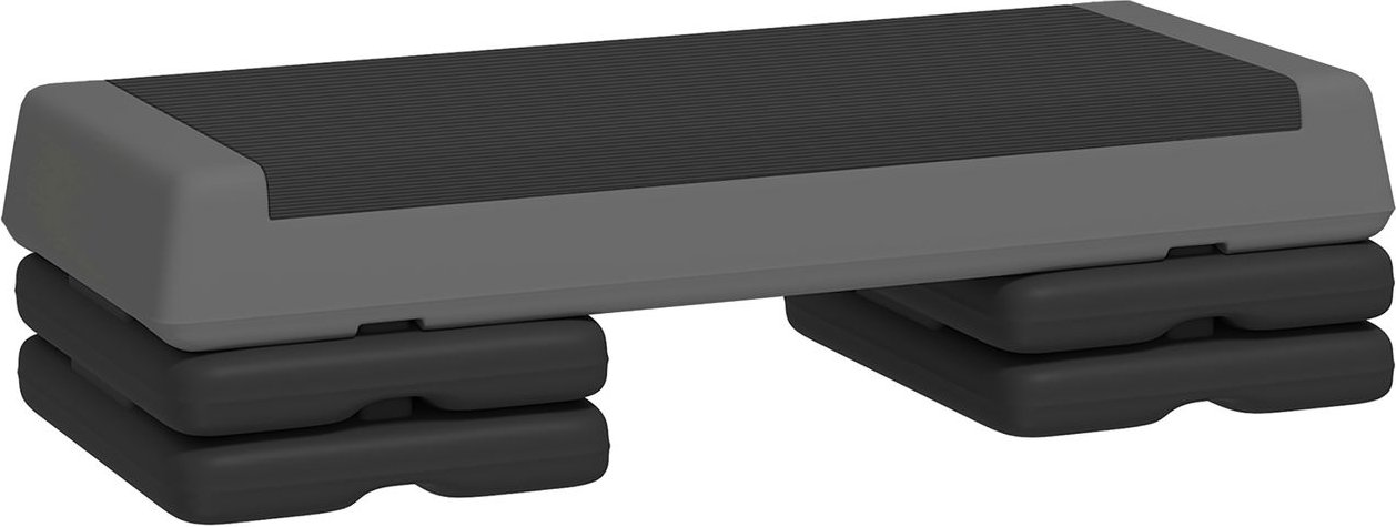 Fitness-Stepper, 10,5/15,5/20,5cm Höhenverstellbare Steppbrett für Zuhause, Grau