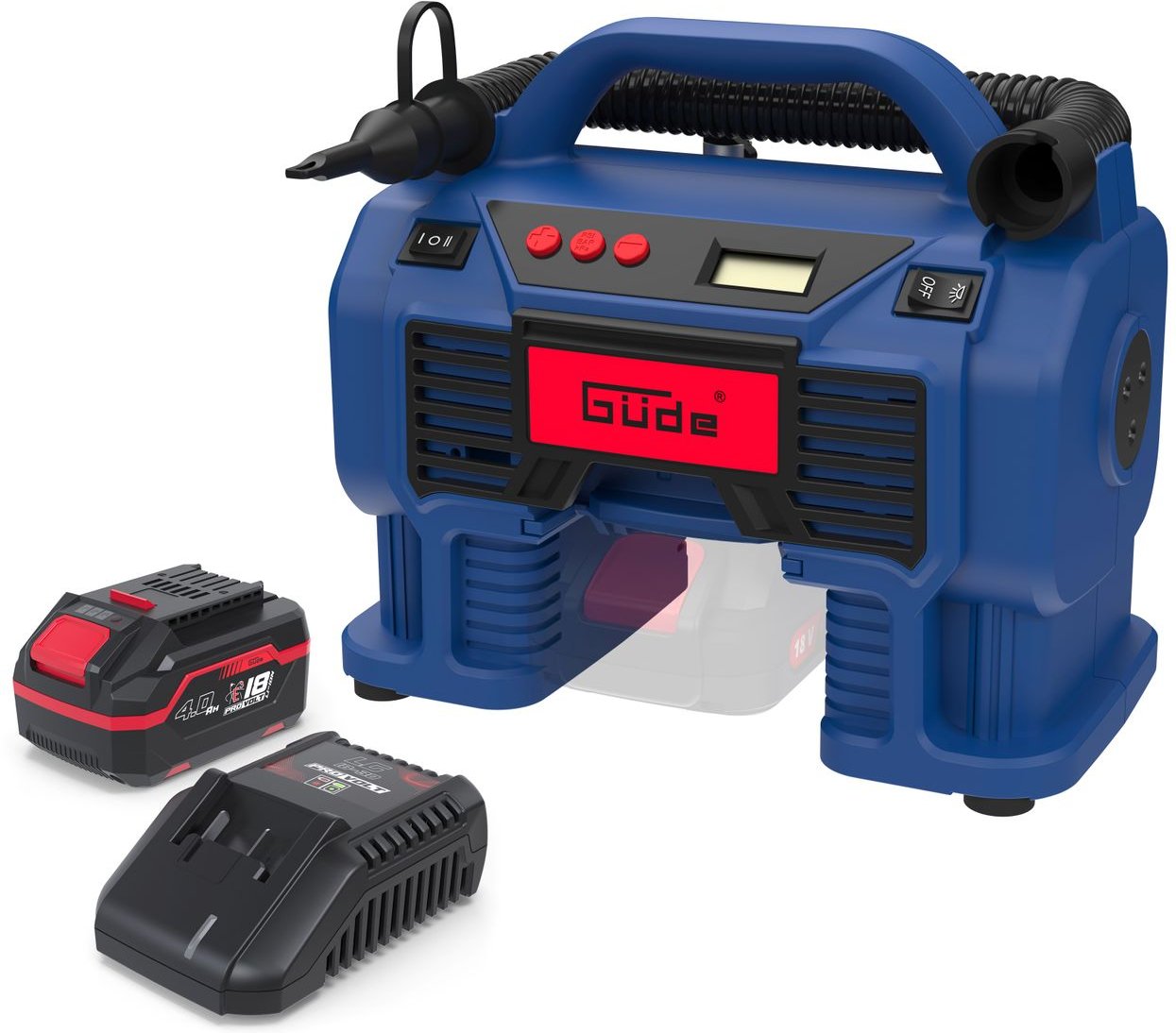 Güde Akku Kompressor K 18-0 inklusive Ladegerät & Akkupack Starter-Kit