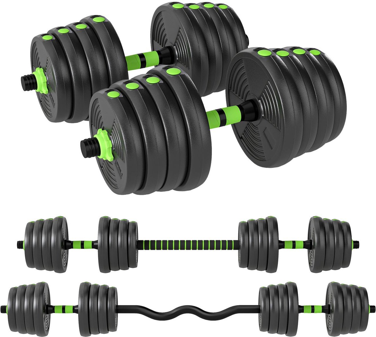 Hantelset verstellbar 30 KG Kurzhantel Set Kurzhanteln Langhanteln Hanteln Set