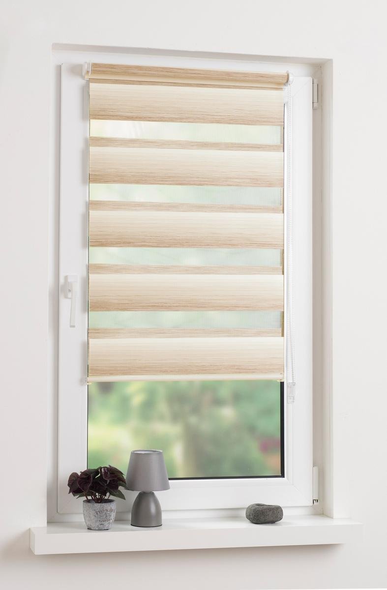 Duo-Rollo mini, Klemmfix Doppelrollo Verlauf, braun, Rollo 80 x 150 cm (B x H)