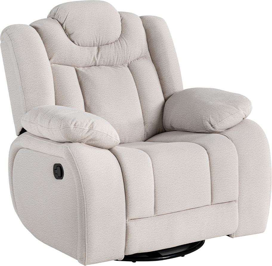 Relaxsessel mit Schaukel- & Drehfunktion, ca. 104 x 102 x 101 cm - Beige