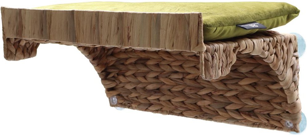 Fensterliege Cat Comfort Samt oliv Saugnäpfe