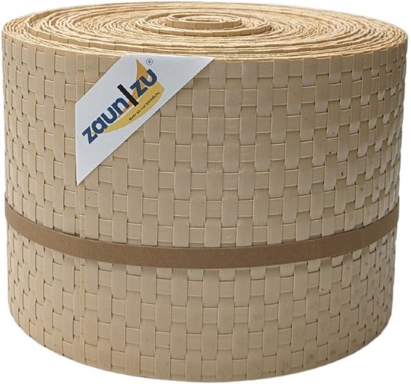 Thumbnail - Sichtschutzstreifen Rattan PE für Doppelstabmatten Beige 26m