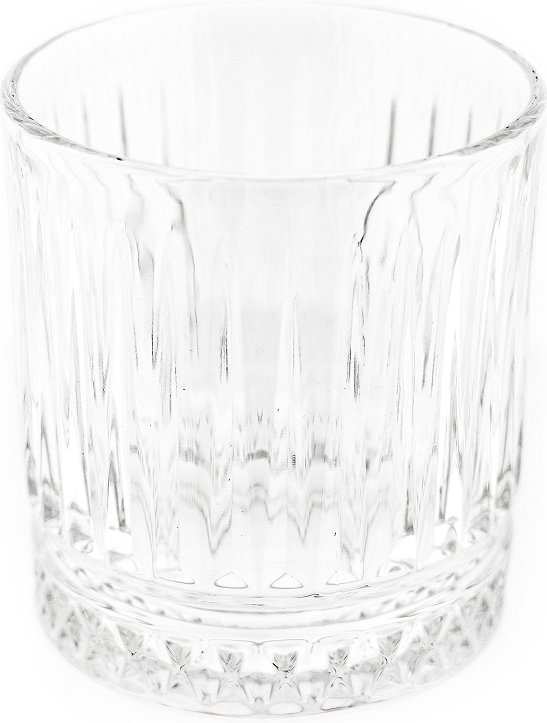 Almina Elisa – 6 Trinkgläser aus Glas mit Rillenstruktur, 240 ml