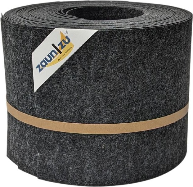 Sichtschutzstreifen Design Vlies für Doppelstabmatten Schwarzgrau 10x 2,55m