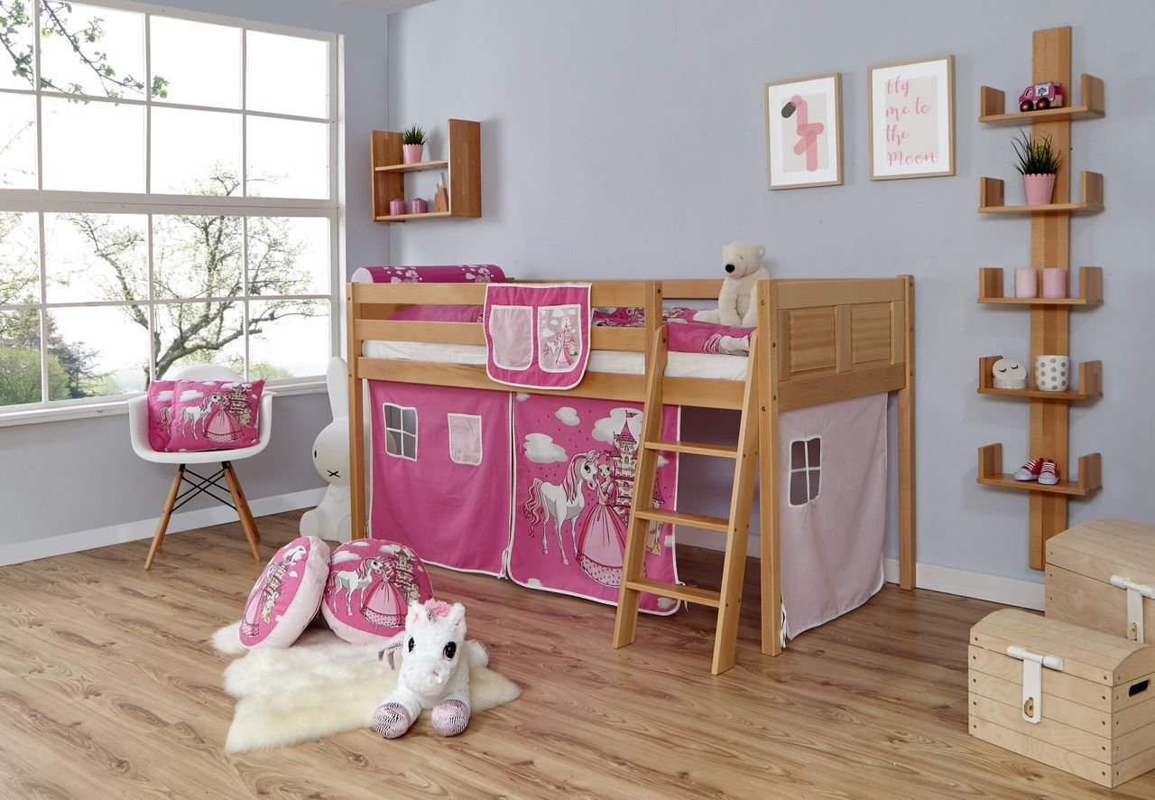 Thumbnail - Hochbett Eric Country Buche Horse-Pink,A1