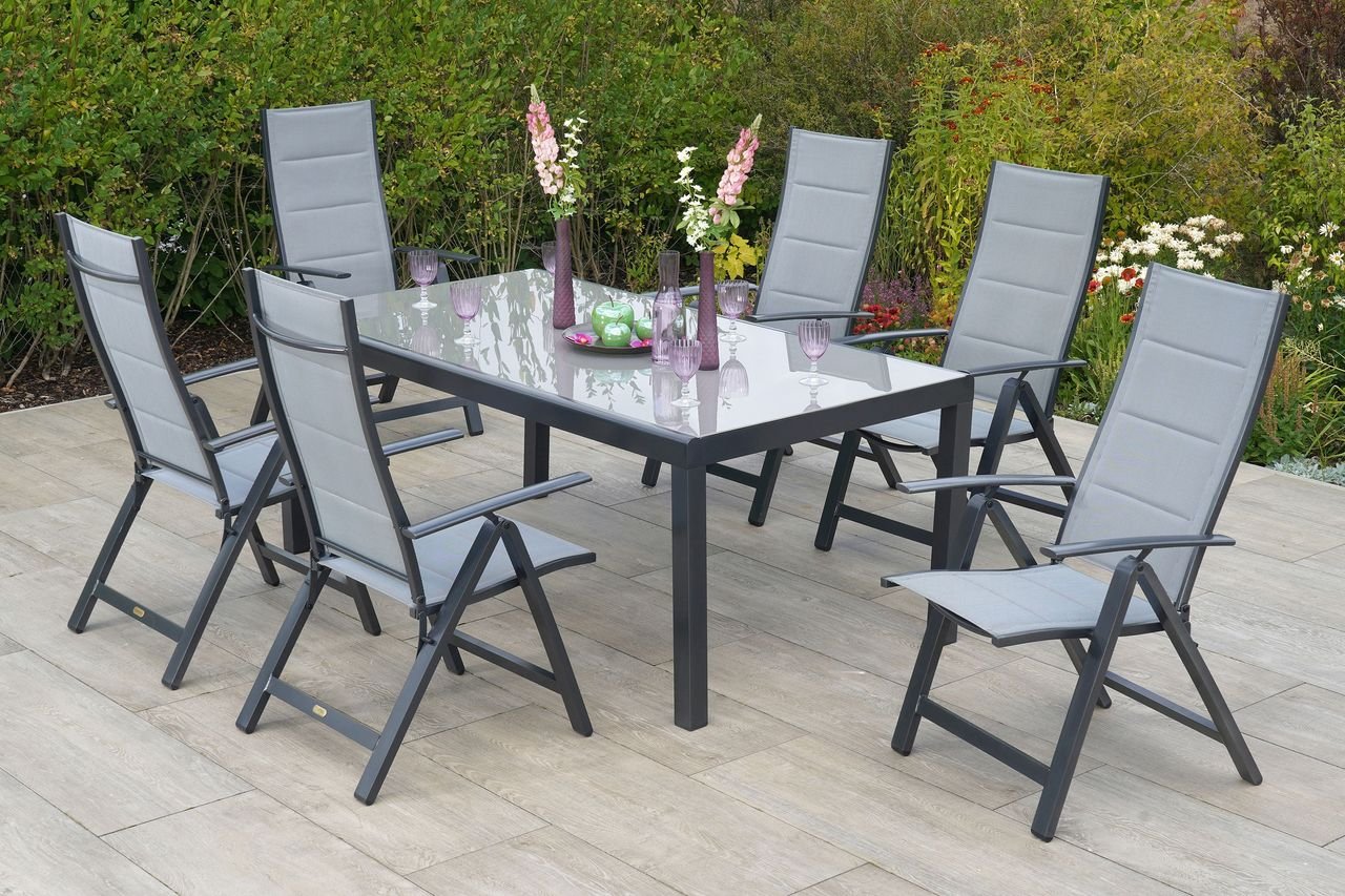 Thumbnail - Florenz Set 7tlg. Tisch 190x100 cm Halbrundprofil