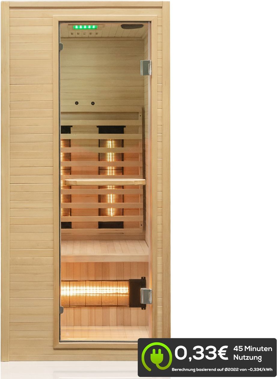 Infrarotkabine CALGARY 90x90¿cm, Infrarotsauna mit 4 Vollspektrumstrahlern