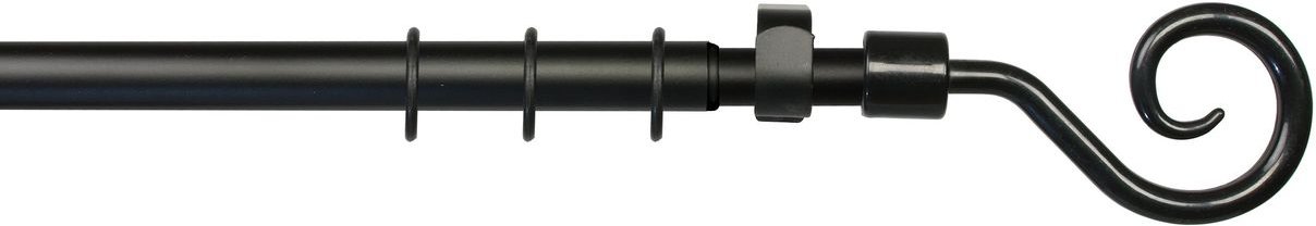 Thumbnail - Stilgarnitur Mykene 16 mm Ø, ausziehbar 130-240 cm, schwarz