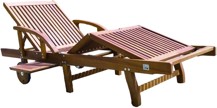 Sonnenliege aus Eukalyptusholz