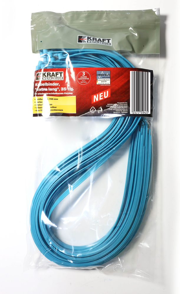 Spezial-Kabelbinder "Extra lang", je ca. 7,5 x 705 mm - 35 tlg.