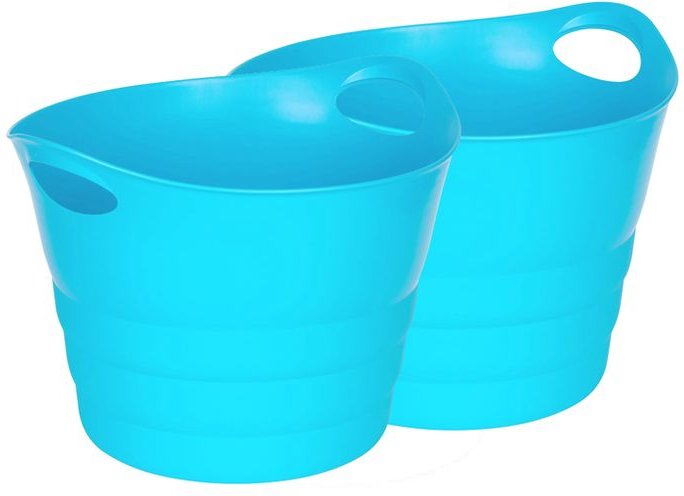 Set: 2 x Kreher Multifunktionskorb "Honey" 42 Liter (Blau)