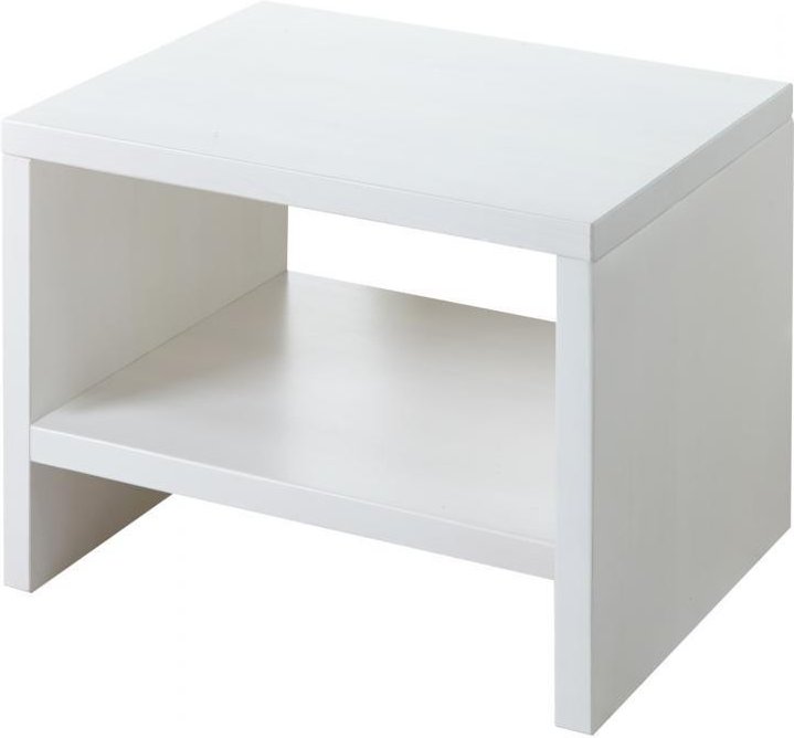 Nachttisch "Harry" Kiefer massiv weiß