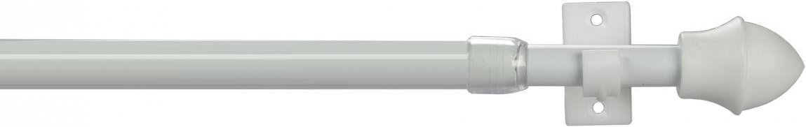 Cafehausstange, Scheibenstange El Paradiso 12 mm ø, 55 cm bis 85 cm ausziehbar, weiß