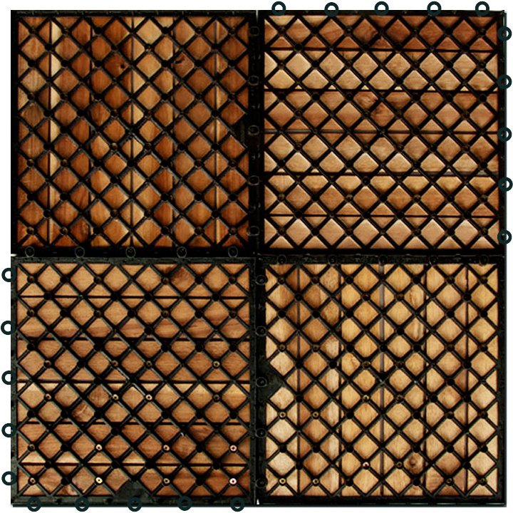 Casaria Holzfliese Akazie 30 x 30cm braun