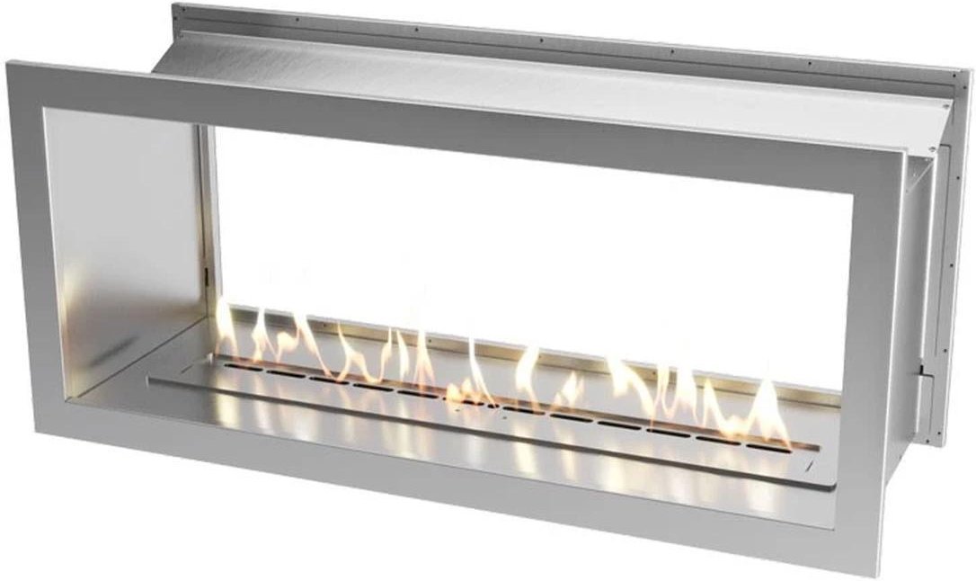 Slimline Firebox Kamin, 7,7 kW, Edelstahl, H60xB135xT45 cm, moderne Wärmequelle