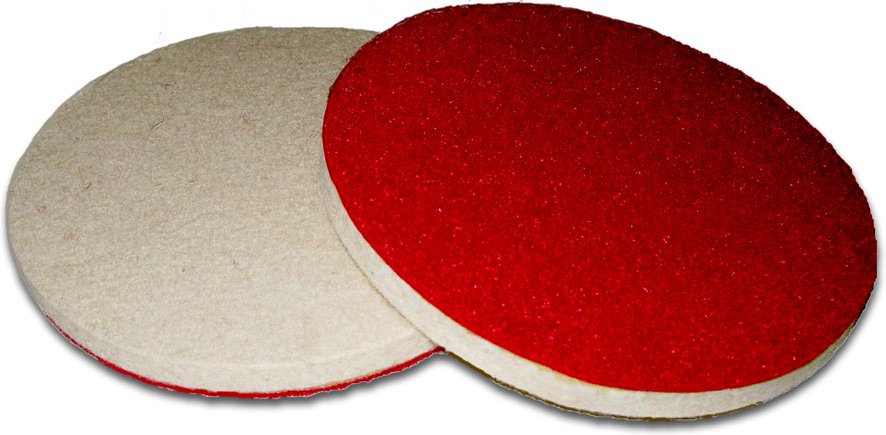 10x Polierscheibe mit Klettrücken Ø 125 mm Polierdisc Filzscheibe