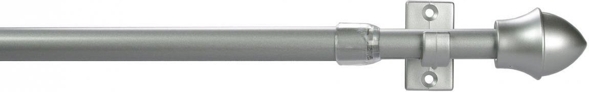 Cafehausstange, Scheibenstange El Paradiso 12 mm ø, 55 cm bis 85 cm ausziehbar, silber-matt