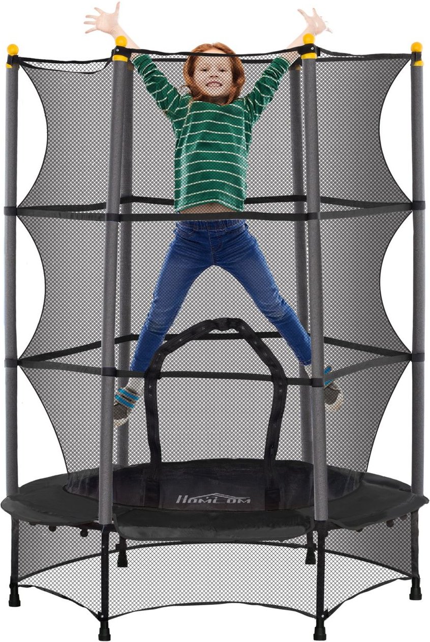 Thumbnail - Kinder Trampolin Ø140 cm, Trampolin für Kinder 3-10 Jahre, Gartentrampolin
