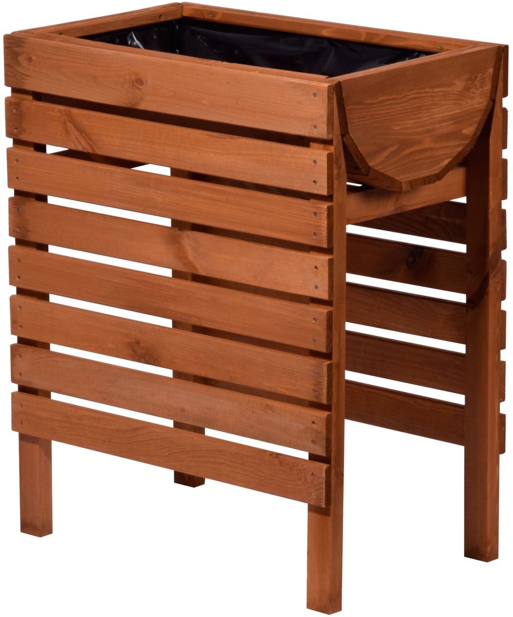 Hochbeet inkl. Pflanzfolie, braun, Gr.L