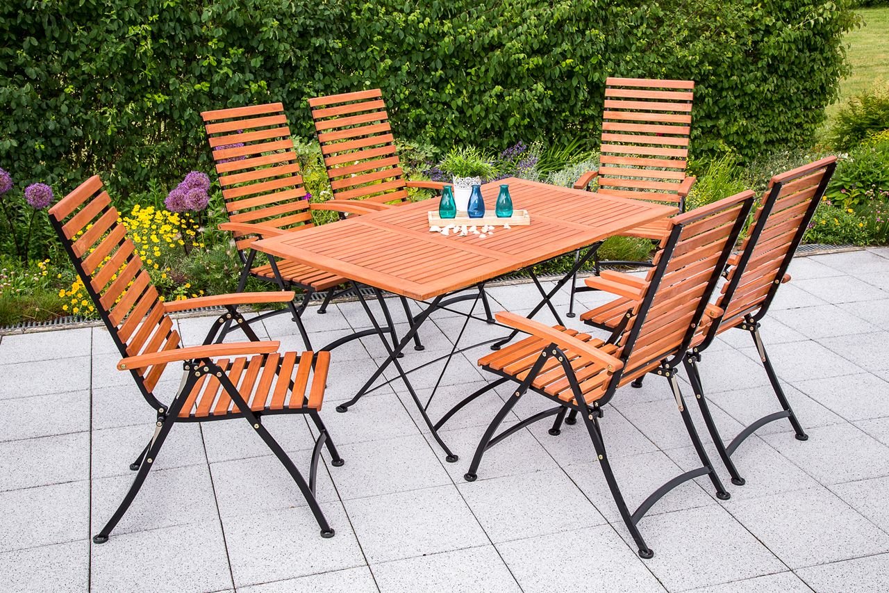 Schlossgarten Set 7tlg. Klapptisch