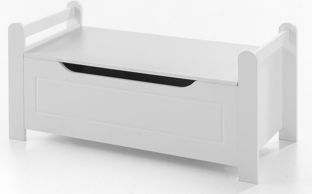 Truhenbank, ca. 88 x 43 x 38 cm - Weiß