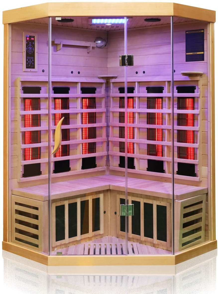 Thumbnail - Infrarotkabine Infrarotsauna BRANDON 120cm x 120cm x 190cm Vollspektrumstrahler