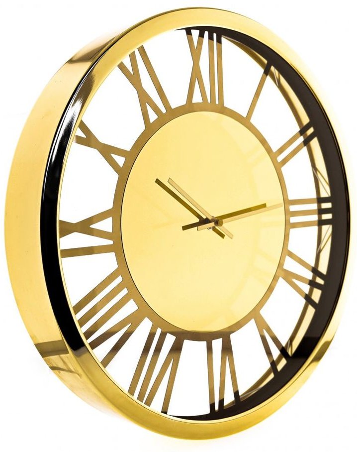 Wanduhr 40 cm in Silber elegantes Design mit Römischen Ziffern