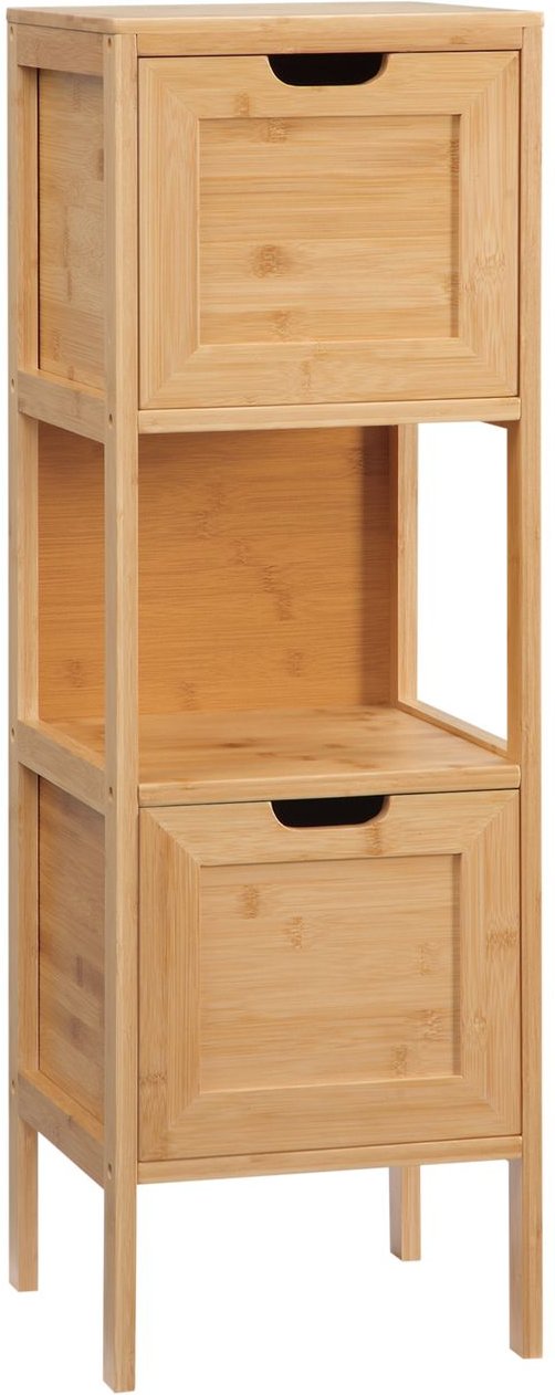 Badezimmerschrank, Unterschrank mit Schubladen, Beistellschrank, Natur