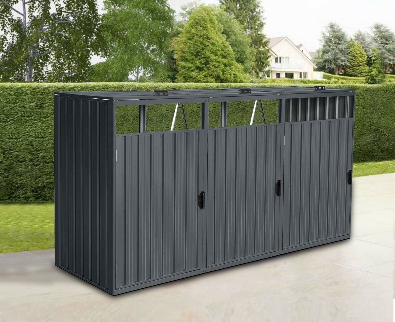 Mülltonnenbox CUBO - 3x 240 L