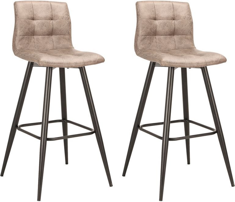 SIMONE Barhocker, 2er Set, Metallgestell