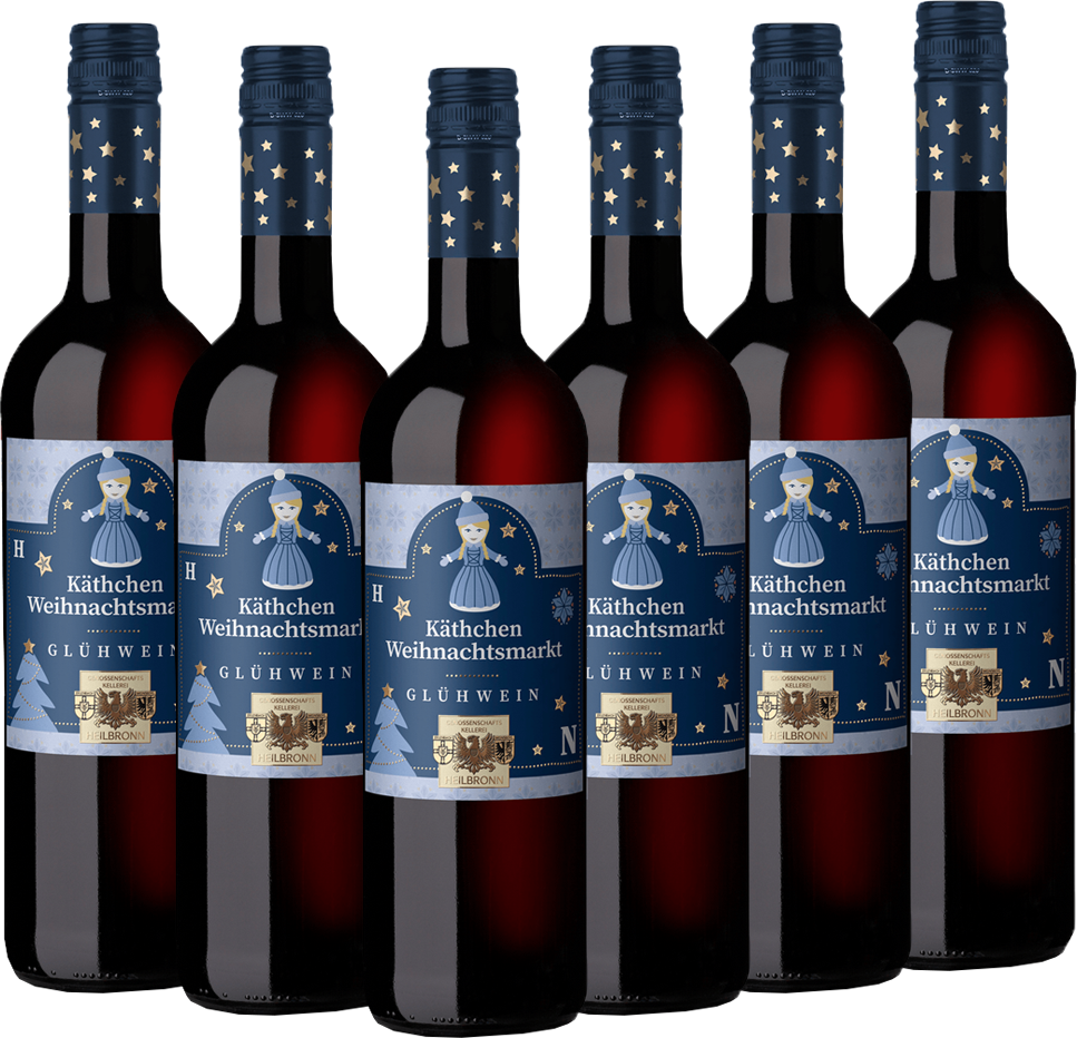 GLÜ Käthchen Weihnachtsmarkt Glühwein Rot 0,75L 6er Karton