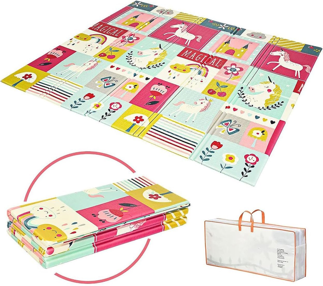 Baby Spielmatte faltbar, Babymatte doppelseitig