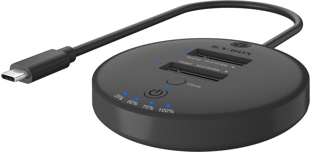 IB-1612MCL-C31, Docking- & Clonestation für 2x M.2 NVMe, USB 3.2 Gen 2 Type-C®, 10 Gbit/s